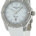 certina damklocka c032.251.17.011.00 ds action vit/gummi ø34 mm
