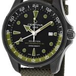 certina herrklocka c032.429.38.051.00 ds action svart/läder ø43.1 mm