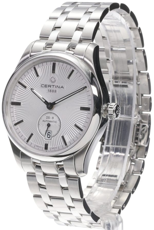 certina herrklocka c033.428.11.031.00 ds 8 silverfärgad/stål ø40 mm