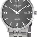 certina herrklocka c035.410.44.087.00 ds caimano grå/titan ø39 mm
