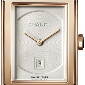 Chanel Damklocka H6588 Boy-Friend Silverfärgad/Läder