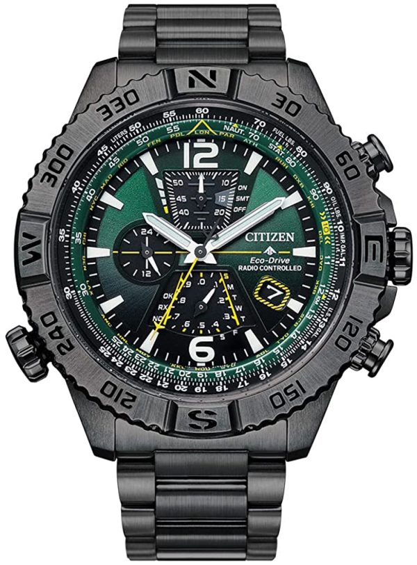 citizen herrklocka at8227-56x promaster grön/stål ø48 mm