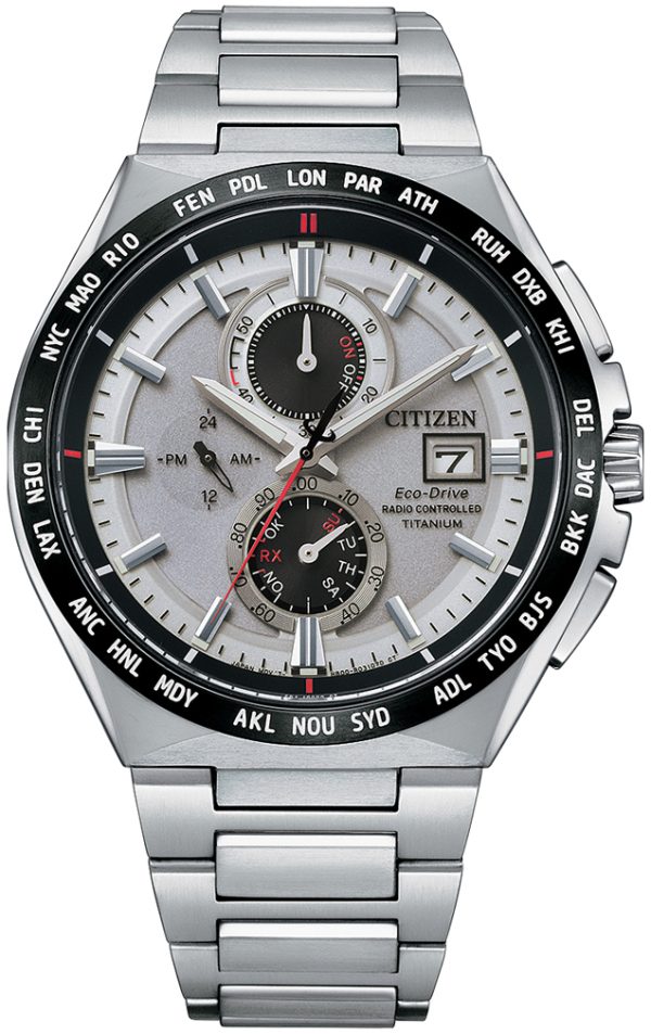 citizen herrklocka at8234-85a radio controlled silverfärgad/titan