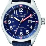 citizen herrklocka aw5000-16l blå/läder ø42.6 mm