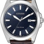 citizen herrklocka bm7108-22l eco drive 180 blå/läder ø41 mm