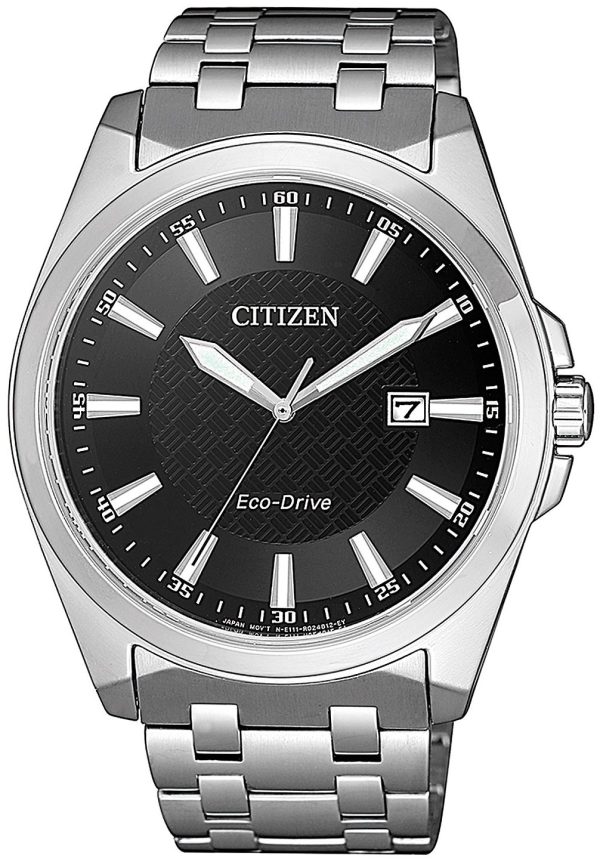citizen herrklocka bm7108-81e eco drive 180 svart/stål ø41 mm