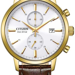 Citizen Herrklocka CA7062-15A Vintage Vit/Läder Ø42 mm