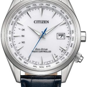 Citizen Herrklocka CB0270-10A Radio Controlled Vit/Läder Ø43 mm