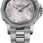 corum damklocka 082.101.47-v200 pk11 admirals cup legend 38 vit/stål