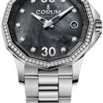 corum damklocka 082.101.47-v200 pn11 admirals cup legend 38 vit/stål