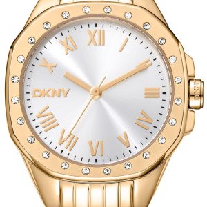 DKNY Damklocka DK1L013M0065 Brooklyn Mini Silverfärgad/Guldtonat