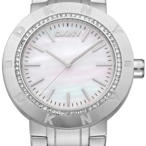 DKNY Damklocka DK1L023M0015 Eastside Logo Vit/Stål Ø36 mm