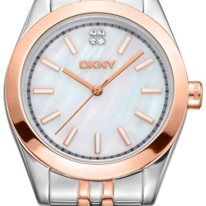DKNY Damklocka DK1L029M0095 Nolita Midi Vit/Roséguldstonat stål