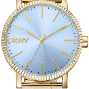 DKNY Damklocka DK1L034M0055 Soho Maxi Blå/Guldtonat stål Ø40 mm