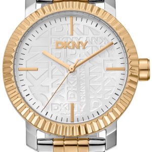 DKNY Damklocka DK1L053M0045 Chambers Maxi Silverfärgad/Guldtonat