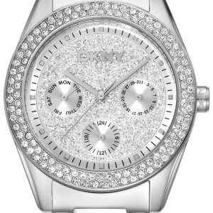 DKNY Damklocka DK1L078M0015 Chambers Multi Glitz Silverfärgad/Stål