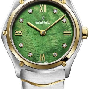Ebel Damklocka 1216541 Classic Grön/18 karat gult guld Ø29 mm