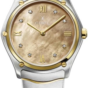 Ebel Damklocka 1216543 Classic Beige/18 karat gult guld Ø33 mm