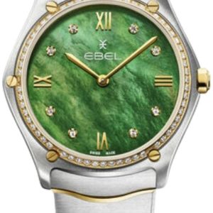 Ebel Damklocka 1216546 Classic Grön/18 karat gult guld Ø33 mm