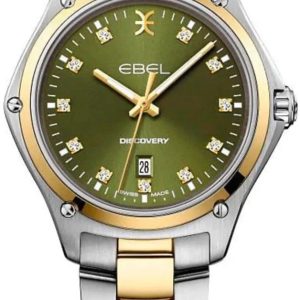 Ebel Damklocka 1216548 Discovery Grön/18 karat gult guld Ø33 mm