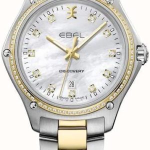 Ebel Damklocka 1216550 Discovery Vit/18 karat gult guld Ø33 mm