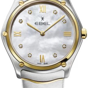 Ebel Damklocka 1216566 Classic Vit/18 karat gult guld Ø33 mm