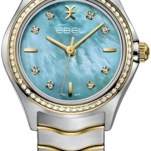 Ebel Damklocka 1216605 Wave Turkos/18 karat gult guld Ø30 mm