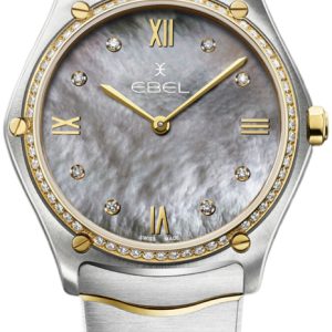 Ebel Damklocka 1216649 Classic Grå/18 karat gult guld Ø33 mm