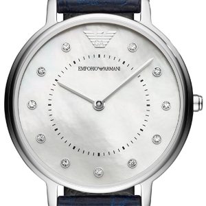 Emporio Armani Damklocka AR11095 Dress Silverfärgad/Läder Ø32 mm