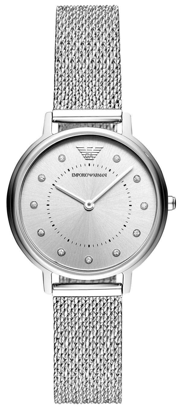 emporio armani damklocka ar11128 kappa silverfärgad/stål ø32 mm