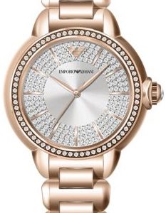 Emporio Armani Damklocka AR11633 Mia Silverfärgad/Roséguldstonat