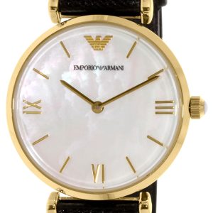 Emporio Armani Damklocka AR1910 Classic Vit/Läder Ø32 mm