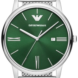 Emporio Armani Herrklocka AR11578 Minimalist Grön/Stål Ø42 mm