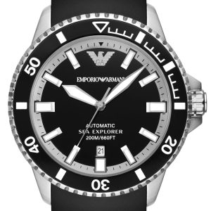 Emporio Armani Herrklocka AR60078 Sea Explorer Svart/Gummi Ø42 mm