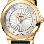 ferrè milano damklocka fm1l125l0211 silverfärgad/läder ø34 mm