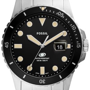 Fossil Herrklocka FS5952 Blue Svart/Stål Ø42 mm