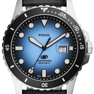 Fossil Herrklocka FS5960 Blue Blå/Läder Ø42 mm