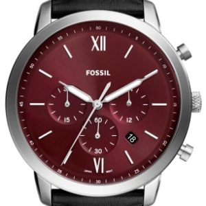 Fossil Herrklocka FS6016 Neutra Röd/Läder Ø42 mm