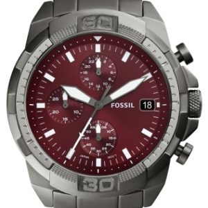 Fossil Herrklocka FS6017 Bronson Röd/Stål Ø44 mm