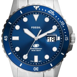 Fossil Herrklocka FS6029 Blue Blå/Guldtonat stål Ø42 mm