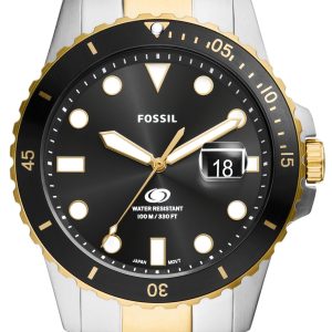 Fossil Herrklocka FS6031 Blue Svart/Stål Ø42 mm