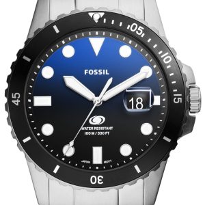 Fossil Herrklocka FS6038 Blue Flerfärgad/Stål Ø42 mm