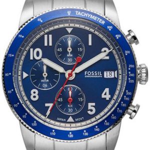 Fossil Herrklocka FS6047 Sport Tourer Blå/Stål Ø42 mm