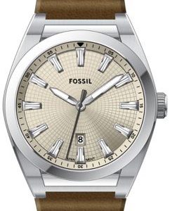 Fossil Herrklocka FS6071 Everett Beige/Läder Ø42 mm