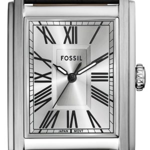 Fossil Herrklocka FS6078 Carraway Silverfärgad/Läder