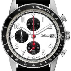 Fossil Herrklocka FS6087 Sport Vit/Gummi Ø42 mm