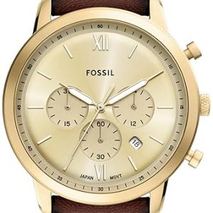 Fossil Herrklocka FS6113 Neutra Guld/Läder Ø44 mm