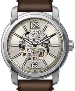 Fossil Herrklocka ME3264 Heritage Silverfärgad/Läder Ø43 mm