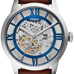 Fossil Herrklocka ME3267 Townsman Skelettskuren/Läder Ø44 mm