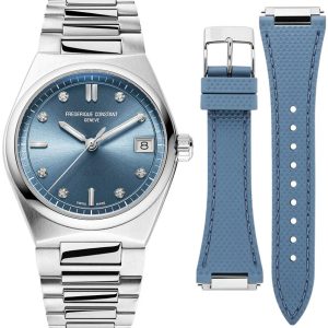 Frederique Constant Damklocka FC-240LND2NH26B Highlife Blå/Gummi